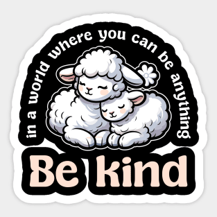 In World Where You Can Be Anything Be Kind Sticker